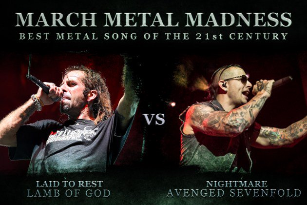 Loudwire's tweet photo. Vote for @lambofgod or @TheOfficialA7X in March Metal Madness: https://t.co/oKyBc4vBjC https://t.co/dFC5wFmMdB