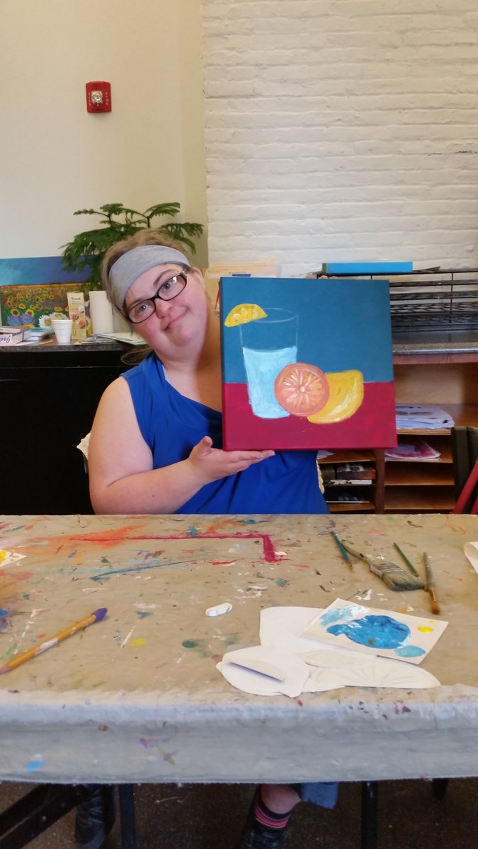 FHGallery's tweet photo. Heart Artist Emily working hard Friday morning in the Studio! #tgif #lancasterpa #expressingcapabilities #art https://t.co/Y3YVEqDQWF