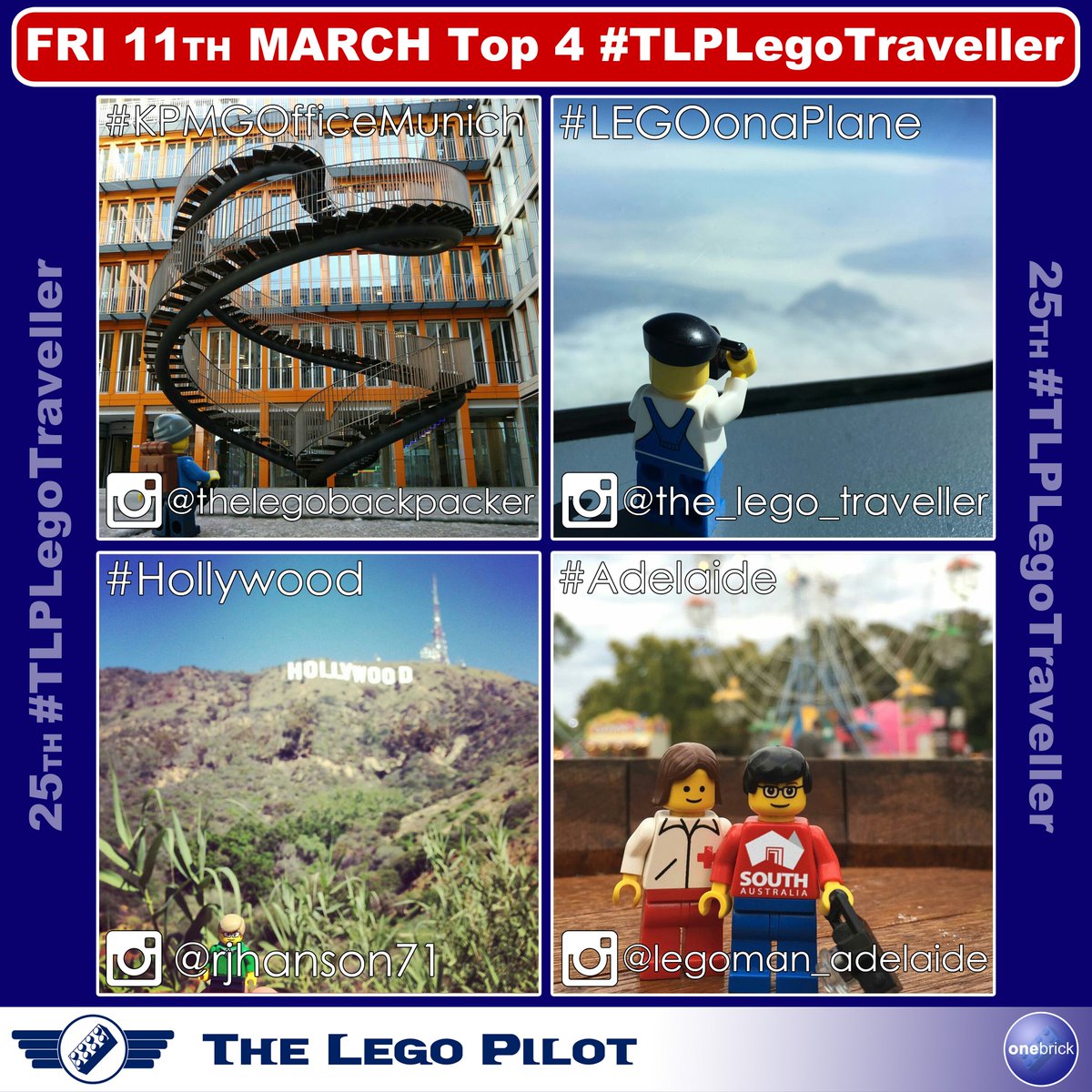 theLegoPilot's tweet photo. Here is the 25th #TLPLegoTraveller Top 4 for the week of 11th March! #LEGO #TLPfriday #photochallenge #travel #afol https://t.co/1FrtQdot3N