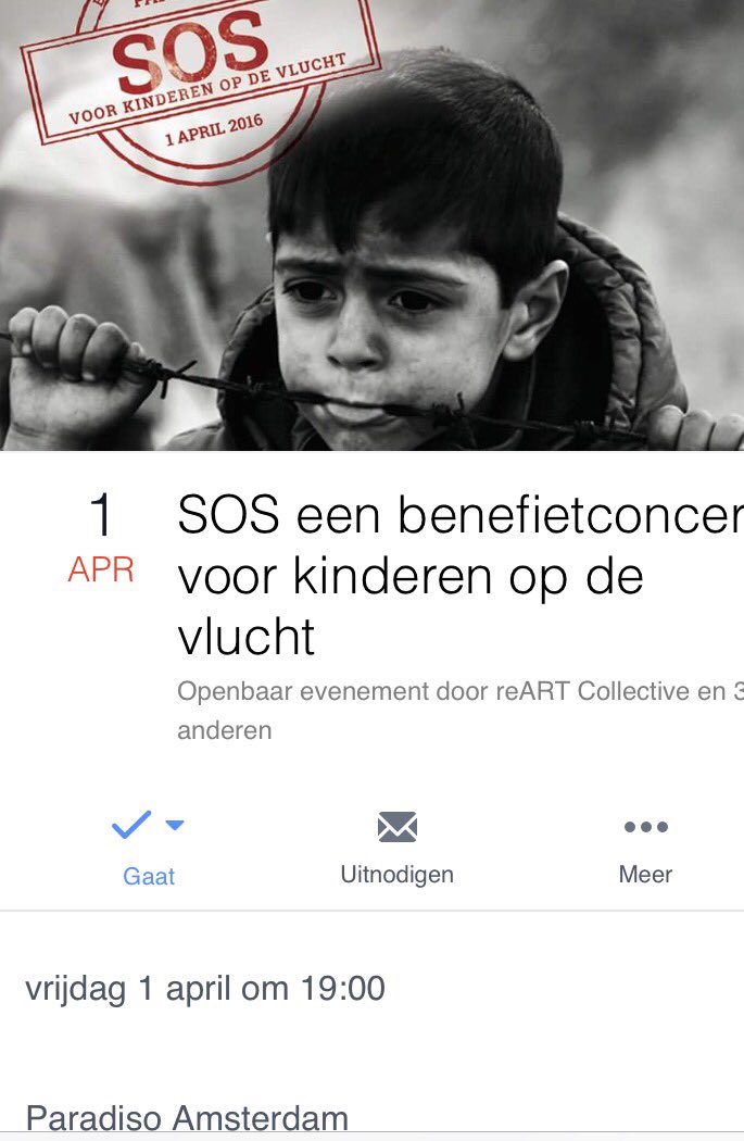 Gaaf om op 1 April in Paradiso op te mogen treden #finalisten #goeddoel