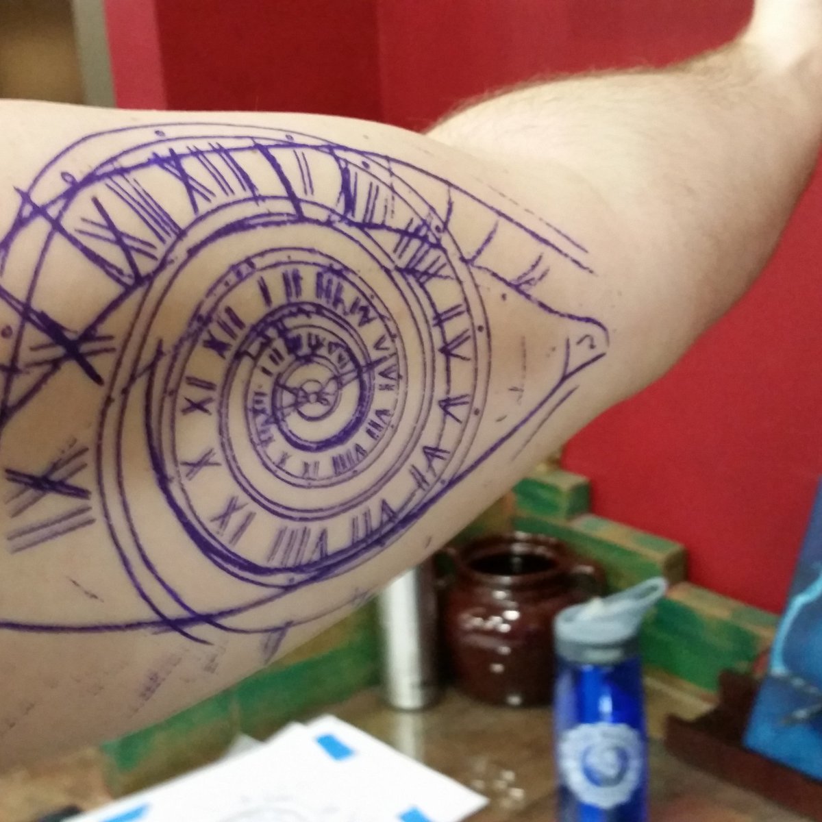 AaronWiebe1's tweet photo. Time for some ink! #divinitytattoo https://t.co/CXpK4Gvca2
