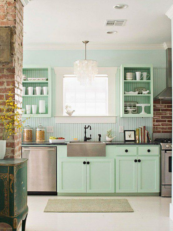 M_world_B's tweet photo. Spring mint kitchen (Green Parrot 6 by Dulux).#painters #decorators #builders #tilers #London #kitchen #springmint https://t.co/oQxK1eMMdw