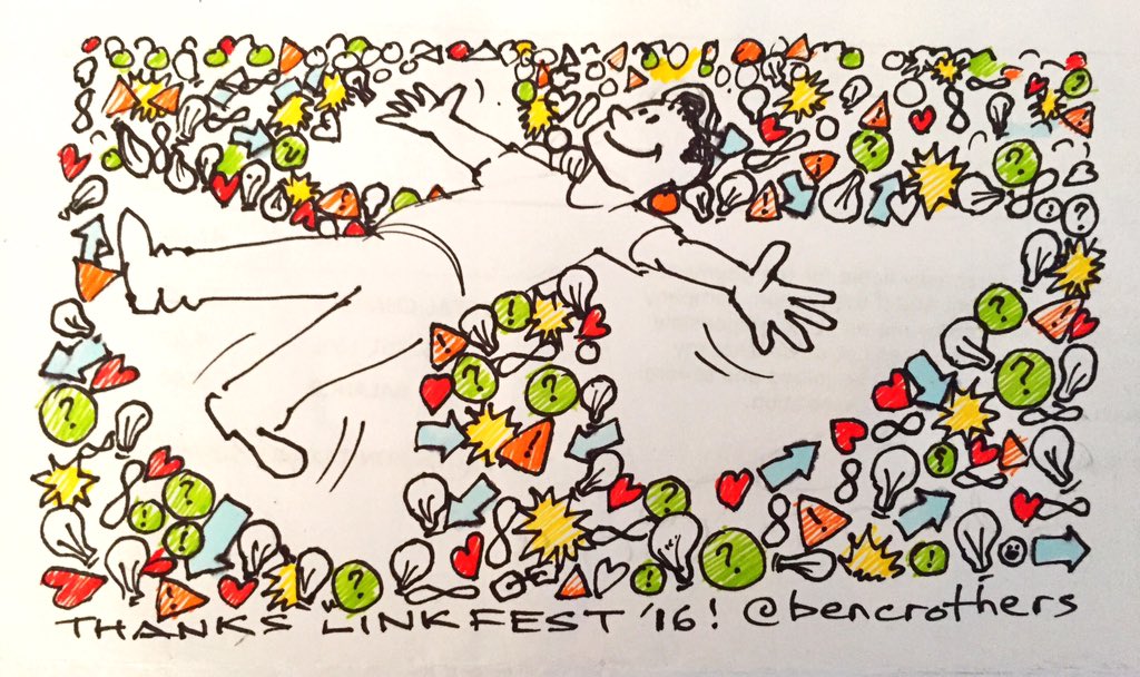 bencrothers's tweet photo. Thanks @LinkFestivalAU I'm still doing angels in all the amazing ideas,  connections &amp; mindblowings! #LinkFest2016 https://t.co/GKmZmy5OWZ
