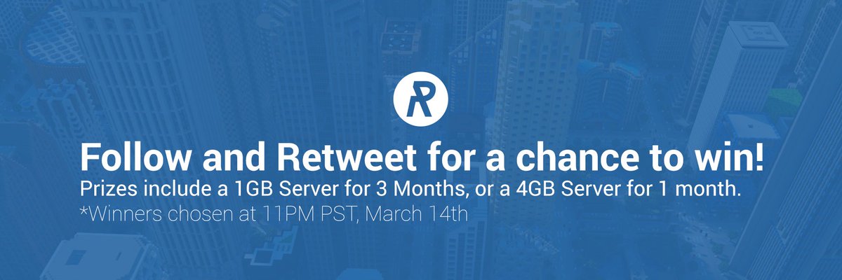 ResonantHost's tweet photo. Follow and rt for a chance to win a 4GB server for a month, or a 1GB server for 3! Winners picked at 11pm PST Monday https://t.co/lxJwyelfNw