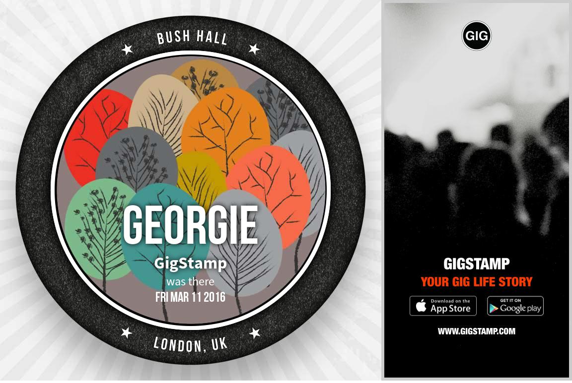 I was there! #gigstamp seeing Georgie at Bush Hall, London, UK