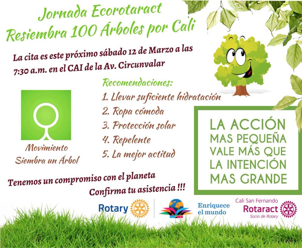 Ayúdanos a darle un nuevo aire a nuestro planeta #CaliCo. ¡Te Esperamos!