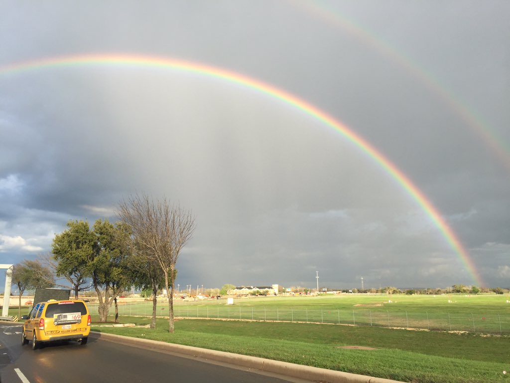 micodala's tweet image. Just landed in Austin.  Double rainbow!!  #deltafestivalshuttle #sxsw