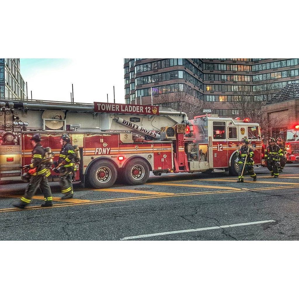 AFireStation's tweet image. Found this cool photo, not mine This is #Ladder12 during a 10-77 on 42nd this evening. 
___________________________…