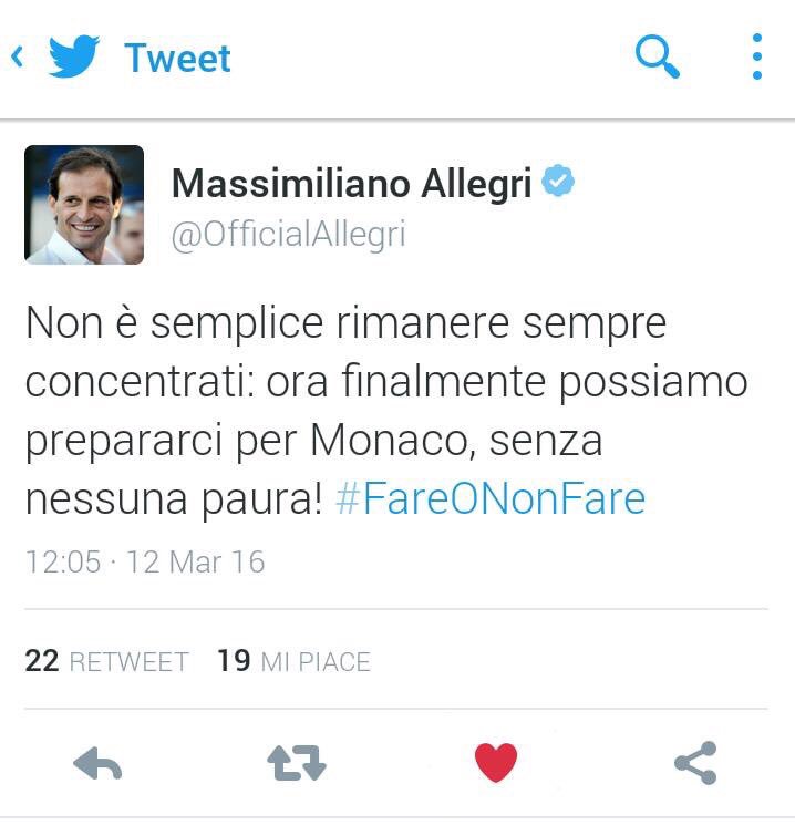 Fare come sempre... #FinoAllaFine #iostoconAllegri 😎👍⚪️⚫️