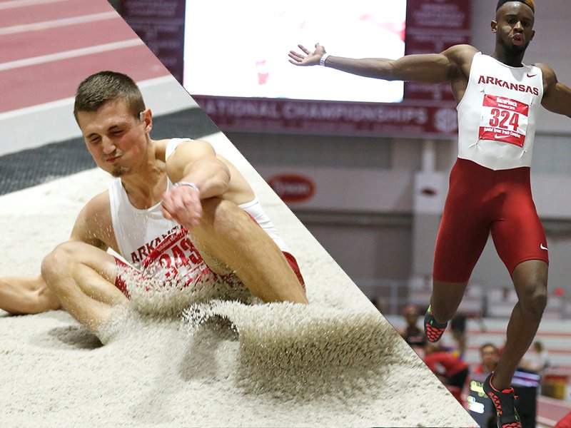 RazorbackTFXC's tweet photo. #NCAATF | Who's trying to see these two do what they did at SECs?! #ArkJumps https://t.co/gUlyuQLCrF