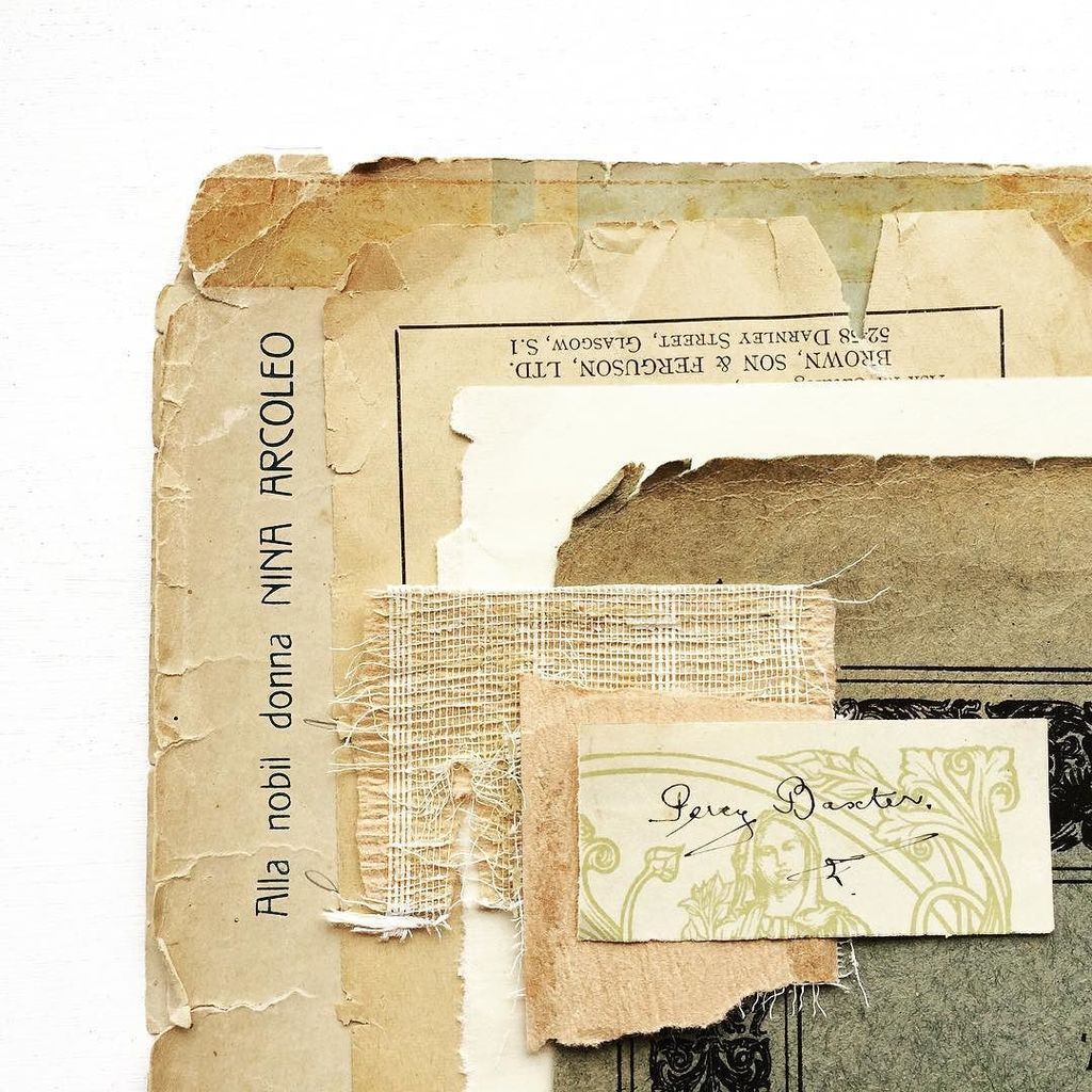 CollageArchive's tweet photo. Torn edges - paper flatlay collage. Weekend starts here! Enjoy it, whatever you do ❤️ #oldpaper #tornedges #ephemer… https://t.co/vh7kwGOc5e