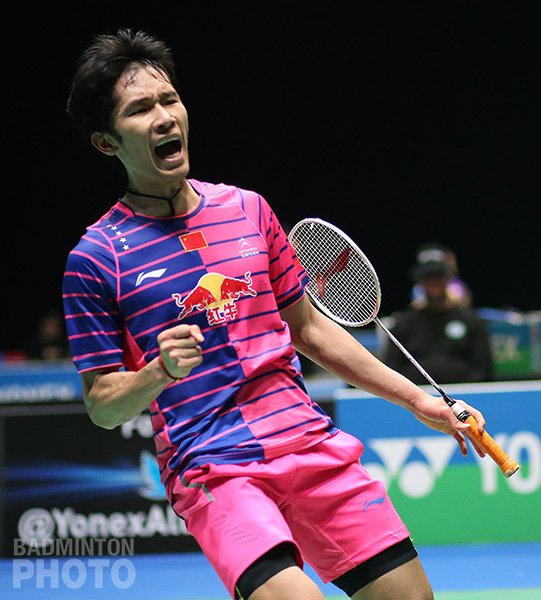 Tian Houwei makes it 3 for China in the men's singles semi final @YonexAllEngland #Badmintonphoto