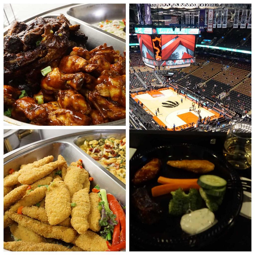 YukiTalksFast's tweet photo. Dat food... Dat view though! #suitelife #Raptors #wethenorth #basketball #DraftFCB #foodie https://t.co/TyvLnqO0vu