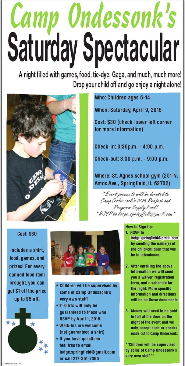 spfld_lodge_'s tweet photo. If you know anyone aged 6-14 let them know about this! It will be a great event to see what Camp O is all about! https://t.co/LLjTo7UoB6