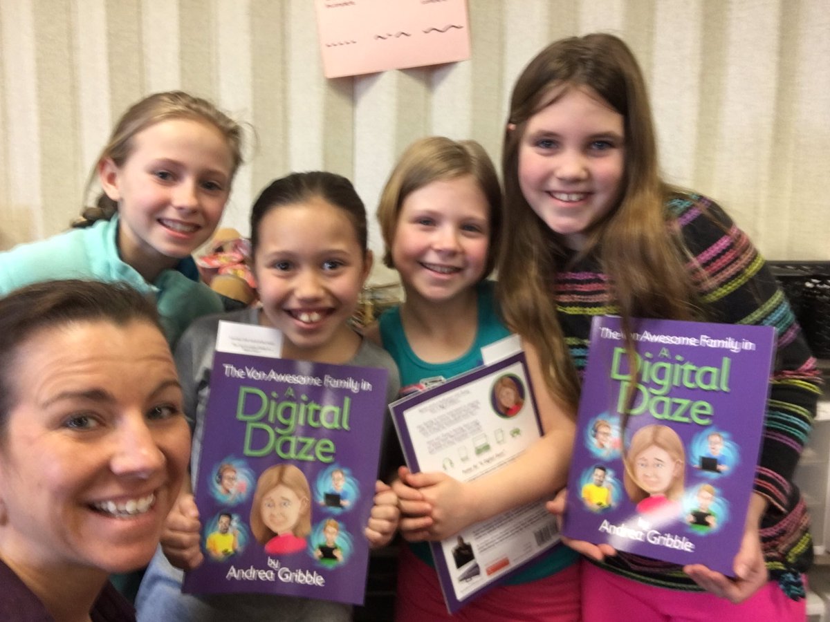 andreagribble's tweet image. These girls were excited to get an autographed copy from a &quot;real author.&quot; Oh - that&apos;s me! @ChippewaFallsSD