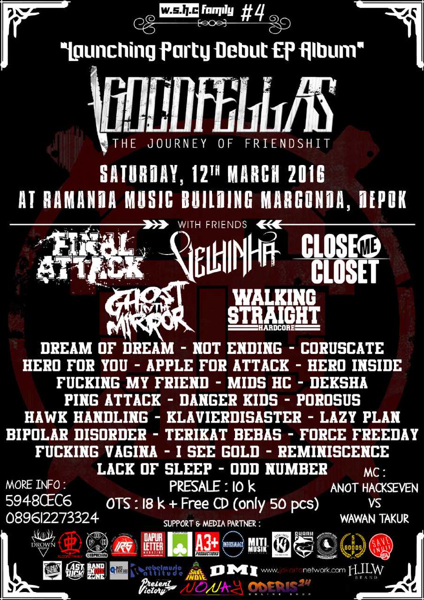 Hari ini di <a href="/ramandamusic/">Ramanda Depok Venue</a> kita show di hajatan nya <a href="/GOODFELLAS_INA/">1st EP Out Now !!</a> sampai jumpa!