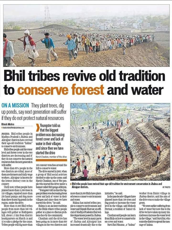 anandrai177's tweet photo. Tribal people in MP working to conserve the natural resources. Where is the govt &amp; educated class? https://t.co/ClHNwvbjk1