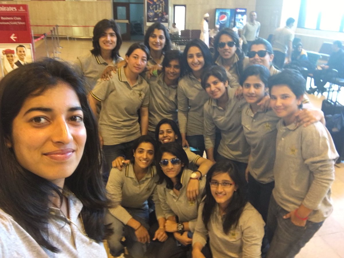 mir_sana05's tweet photo. All for one and one for all.🇵🇰 WT20 ,Here we come.Proud to represent Pakistan again in the mega event. #BackOurGirls https://t.co/zDRqzDeHyV