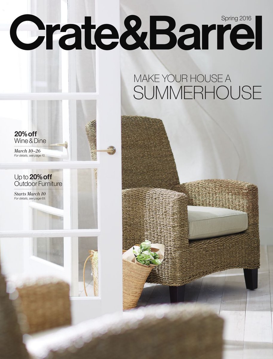 Crate &amp; Barrel March Collection 2016 coffeetable.com/catalogs/2285