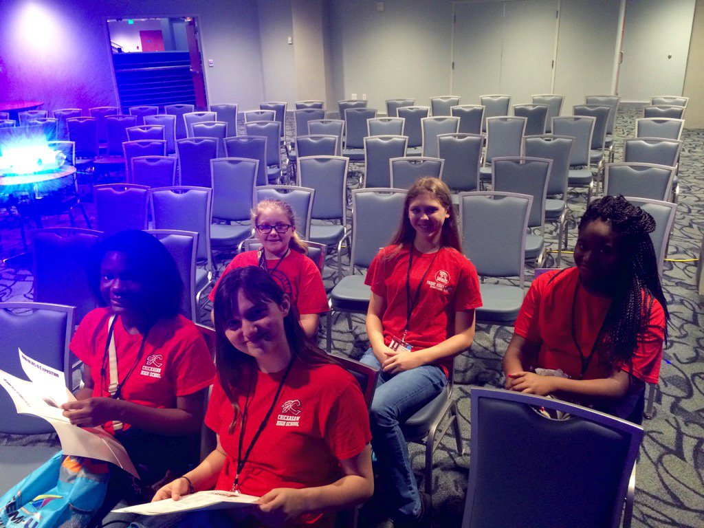 CHS Girls of the Robotics Team presented at GEMS U today.  Now the team headed to State Vex-IQ to compete tomorrow!