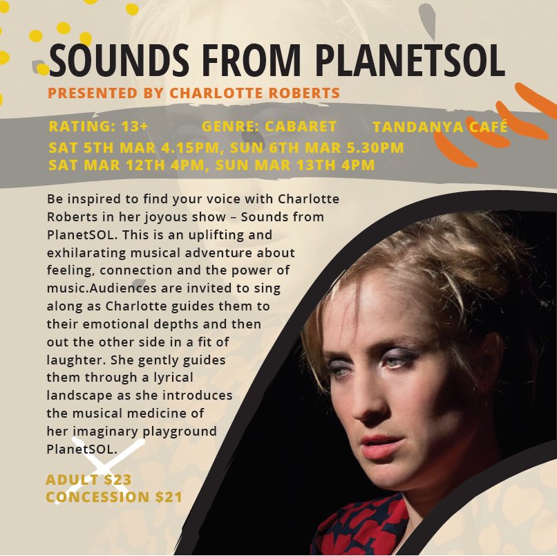Last chance to grab your tickets for today and tomorrow's showing of 'Sounds of PlanetSOL' ..ow.ly/Zhmas