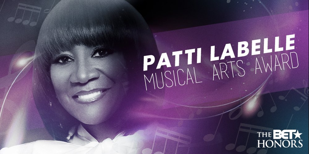 BET's tweet photo. Join us as we honor Patti LaBelle, legendary singer, at the #BETHonors - TOMORROW at 8P/7C! https://t.co/YSiaZCgudO