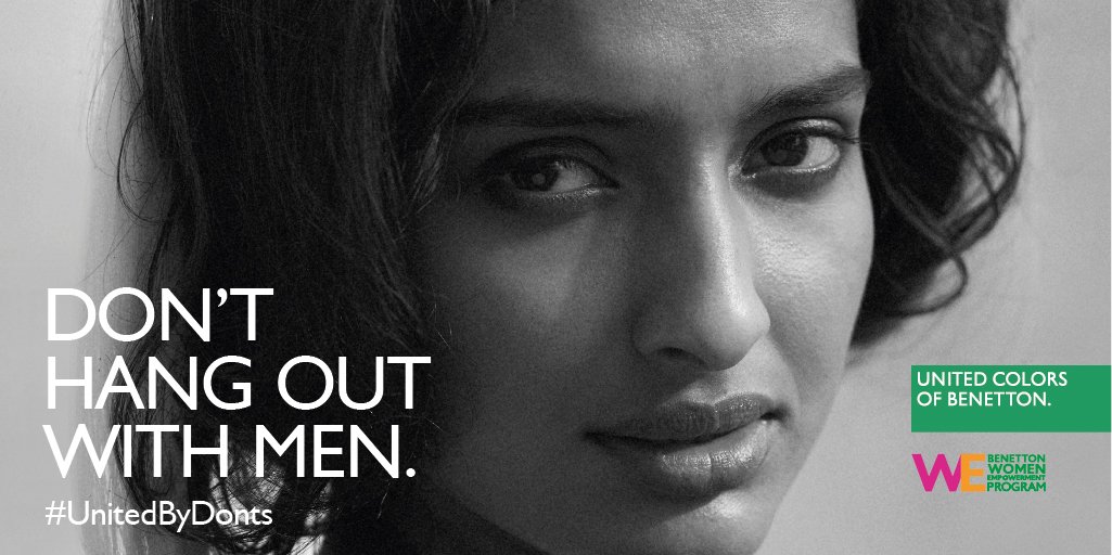 benetton_india's tweet photo. How many times of you have heard this before? Register for The Don’t Party: https://t.co/zBcl13jzgK #UnitedByDonts https://t.co/OVtY4Des0q