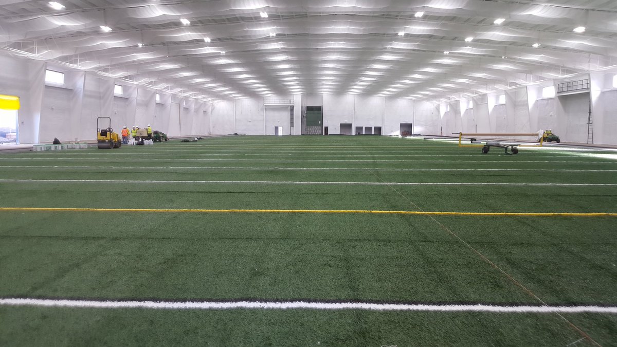 This is what an indoor practice facility is supposed to look like!  Get ready to enjoy some quality time indoors!🐶