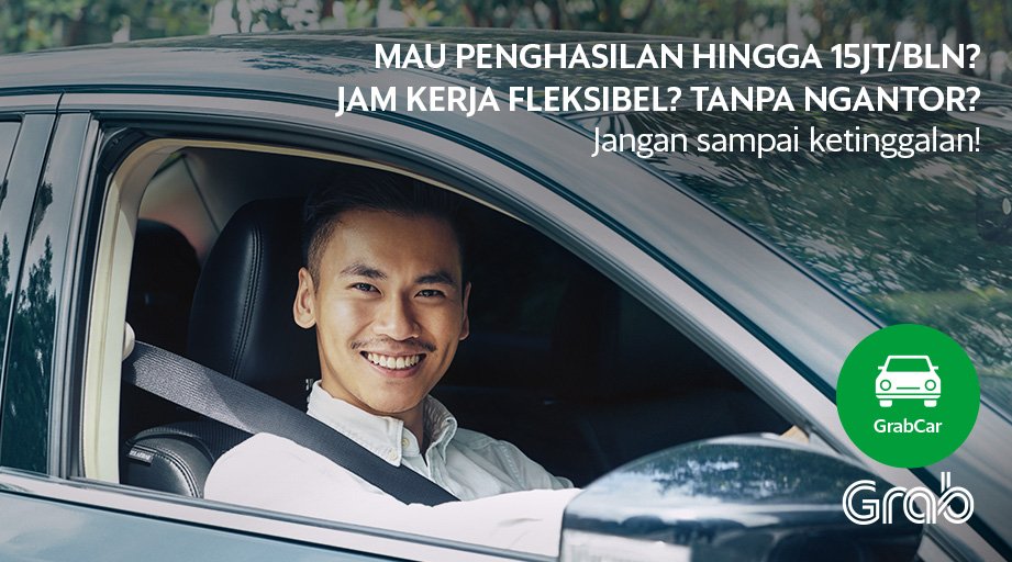 GrabID's tweet photo. Raih pendapatan hingga 15jt/bln dgn menjadi pengemudi GrabCar! Kunjungi lokasi pendaftaran: https://t.co/T5ZxEVXZU4 https://t.co/kQXYtbNRry