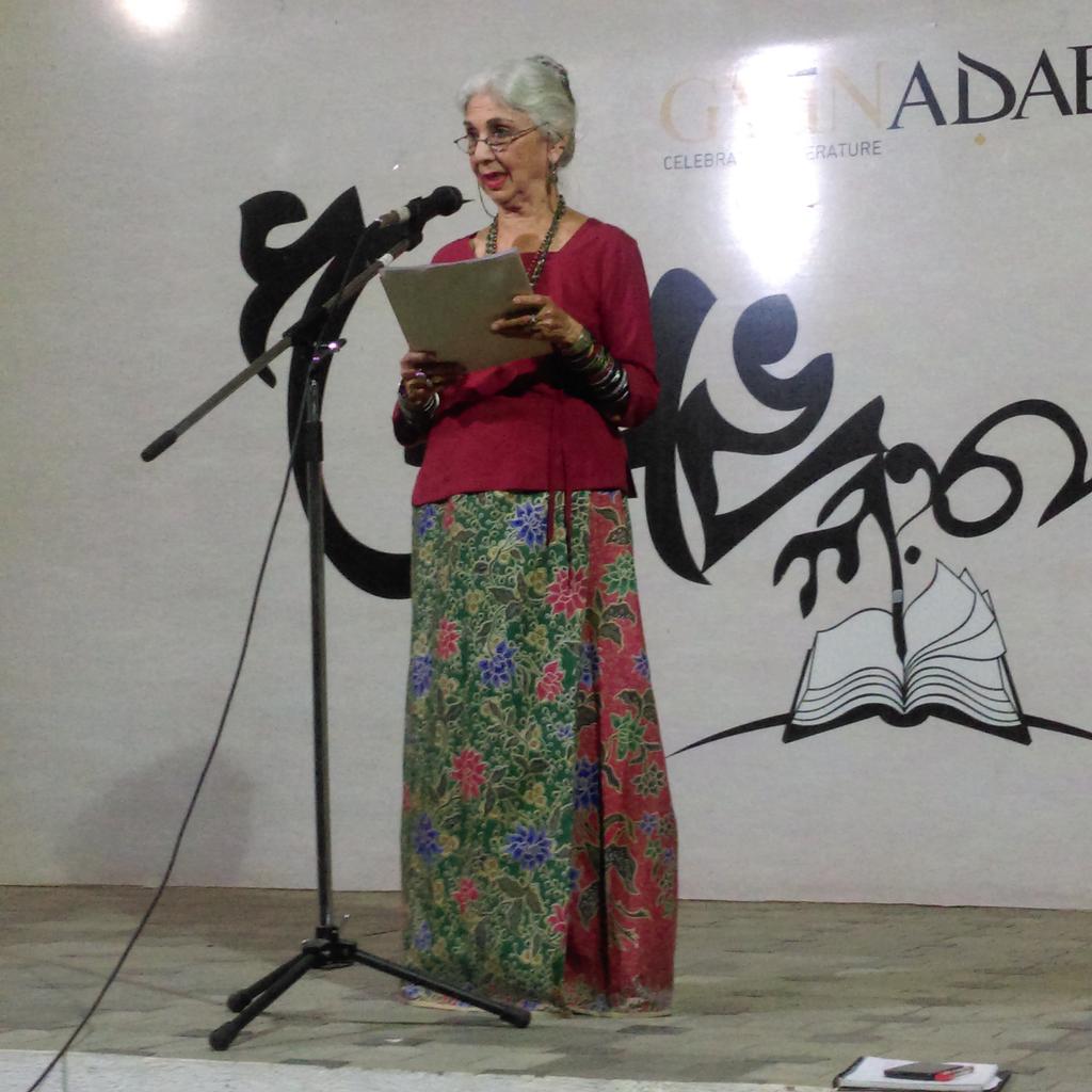PunePoetrySlam's tweet photo. She's 84, and she read out a beautiful piece at our #OpenMic. This is what #spokenword does. It let's you be. https://t.co/MUeEtGzYnX
