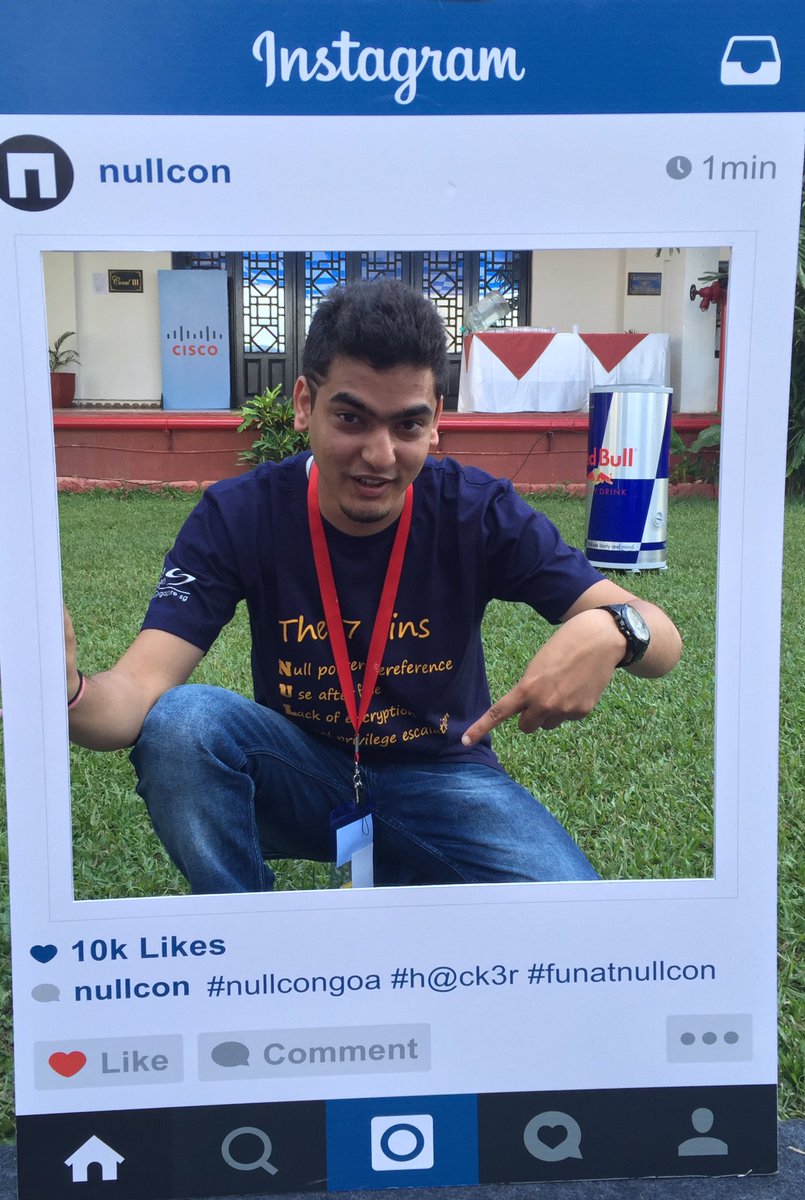 HackerAbhiVerma's tweet photo. @nullcon @IntuitIN @devsecops perfect combination #NullCon2016 https://t.co/7auPbSgSD4