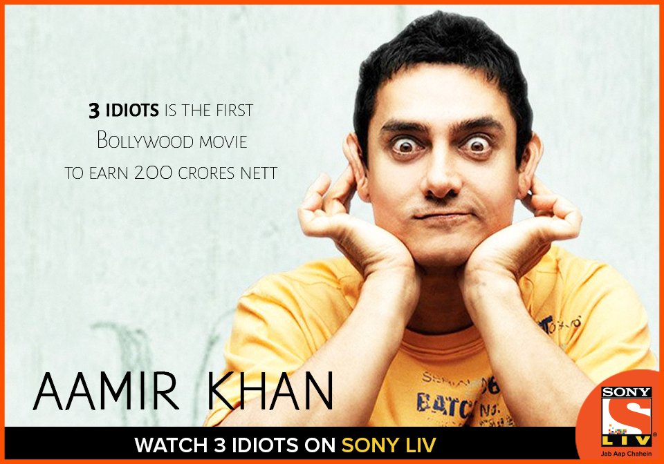 SonyLIV's tweet photo. @Aamir is the most versatile actor of #Bollywood . #ReLivePerfection with #3idiots @SonyLIV
https://t.co/y7QvjwvU9H https://t.co/0PwllxWD1O