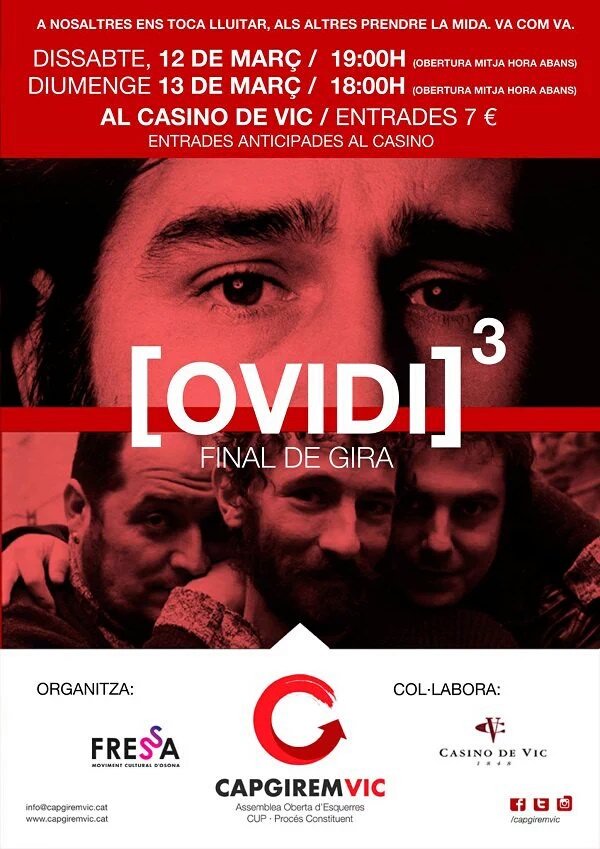 davidcc_01's tweet photo. Avui. Per sempre. #Ovidi3
No marxem. Tornem.
I novament de part dels bons.
Si encara dura... https://t.co/bSrb0bpoR4