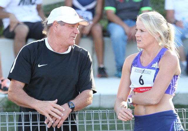 David_Tarbotton's tweet image. Master coach behind Brooke Stratton's new AUS LJ record 7.05m - her dad Russell. @athsvic @Ausport #summerofaths