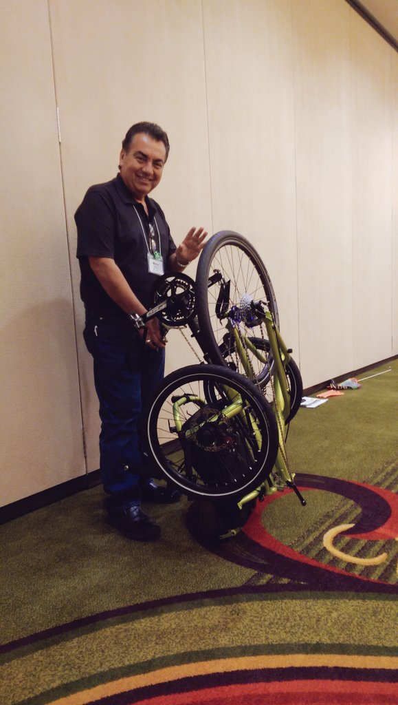 BikeTexas's tweet photo. A folding #recumbent- what?! #getouttahere #TTAT2016 https://t.co/z0iWfXkmlL