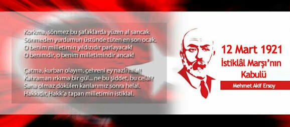 "...Ben ezelden beridir hür yaşadım, hür yaşarım. Hangi çılgın bana zincir vuracakmış? Şaşarım!..."