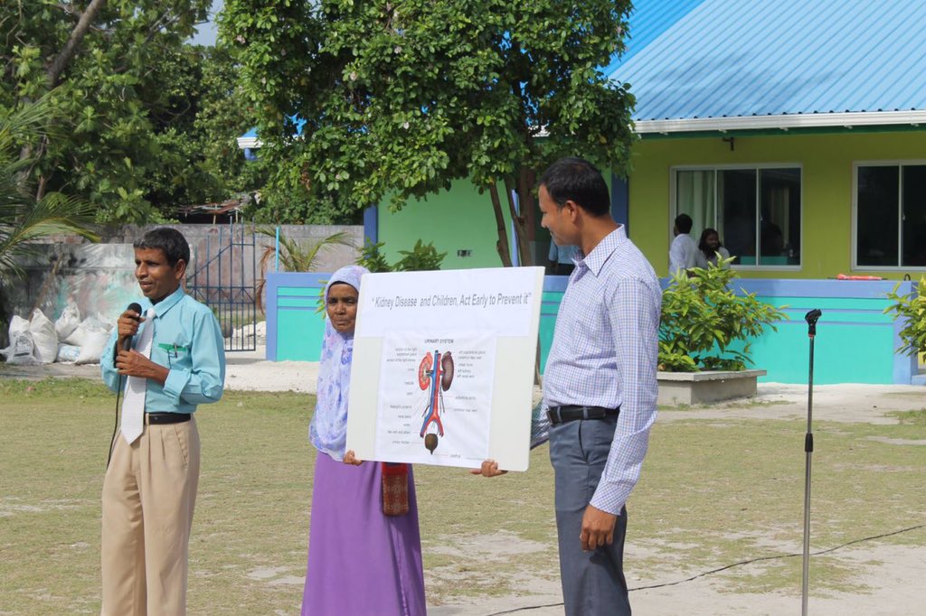 HPA_MV's tweet photo. #WKD2016: World Kidney Day activities at Th.Atoll. #thankyou @MoH_mv https://t.co/fKJ1Ah5DhD