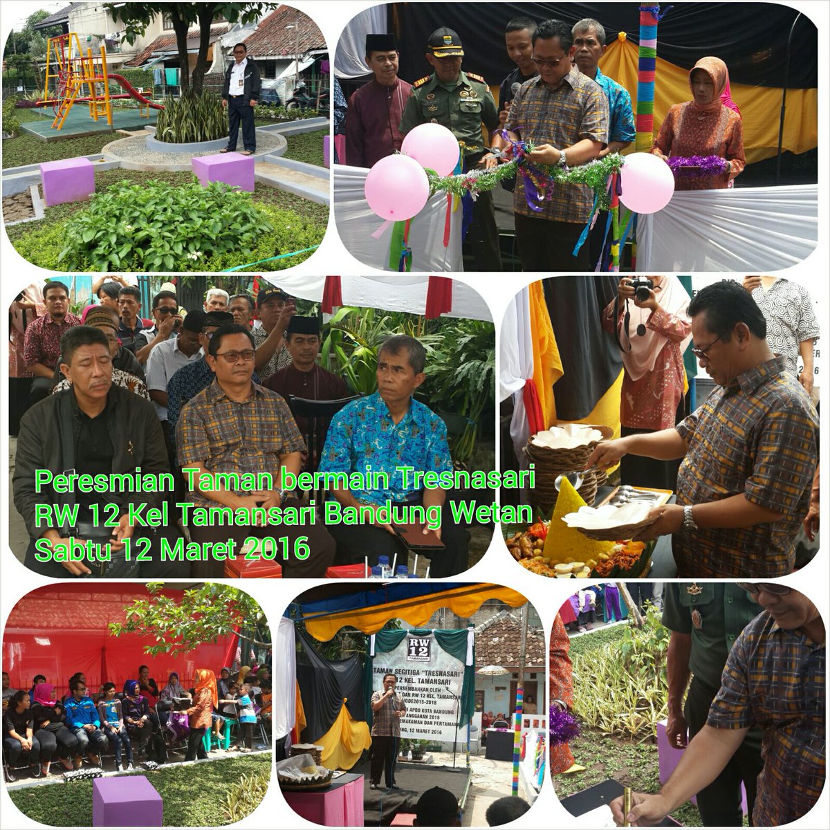 Peresmian Taman Tresnasar 12 Mar <a href="/ridwankamil/">Ridwan Kamil</a> <a href="/OdedMD/">Oded Muhamad Danial</a> <a href="/yossiirianto/">Yossi Irianto</a> <a href="/DiskominfoBdg/">Diskominfo Kota Bdg</a> @diskamtam @PemumBdg