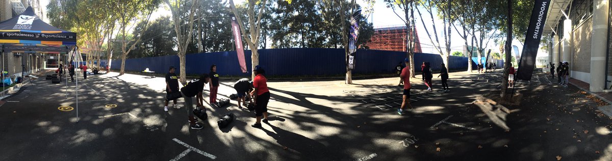 Sportscience_sa's tweet photo. @WOOLWORTHS_SA Teachers On The Move been put through their paces at our mini BootCamp #SSISAchips https://t.co/QTDkLuCeFa