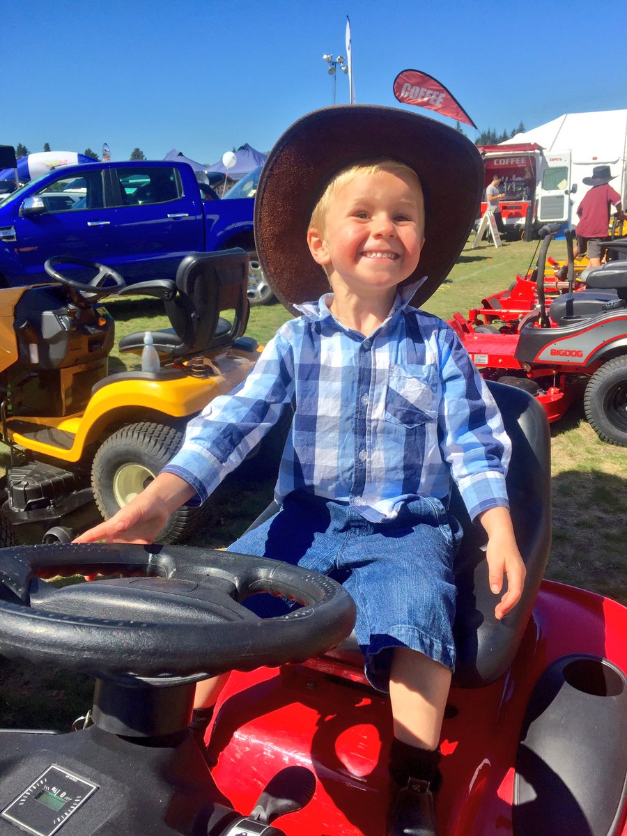 We need more #tractors in #playgrounds! 🚜  Chase having a ball at #wanakashow!   #LoveWanaka <a href="/WanakaShow/">Wanaka A&P Show</a>