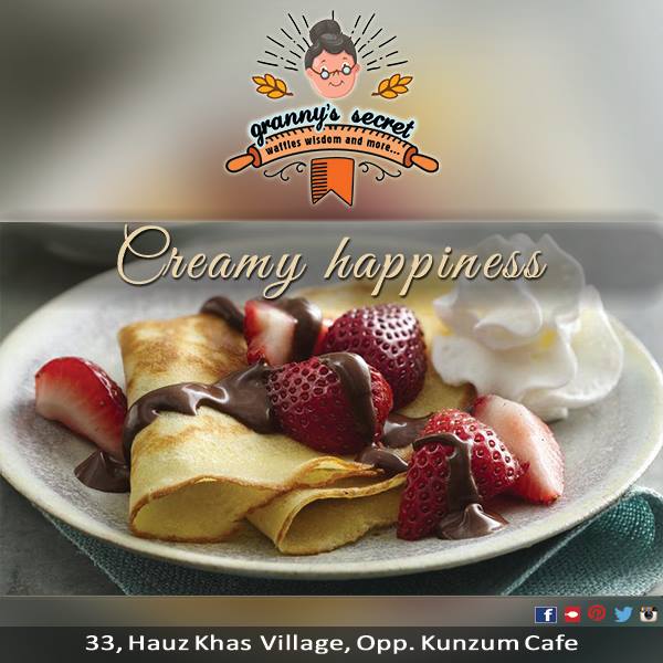Grannys__Secret's tweet photo. Try granny's Creamy crepes only at Grannys Secret,Hauz Khas Village.#GrannysSecret #HKV #HauzKhasVillage #BestCrepes https://t.co/MsxLG9Sufb