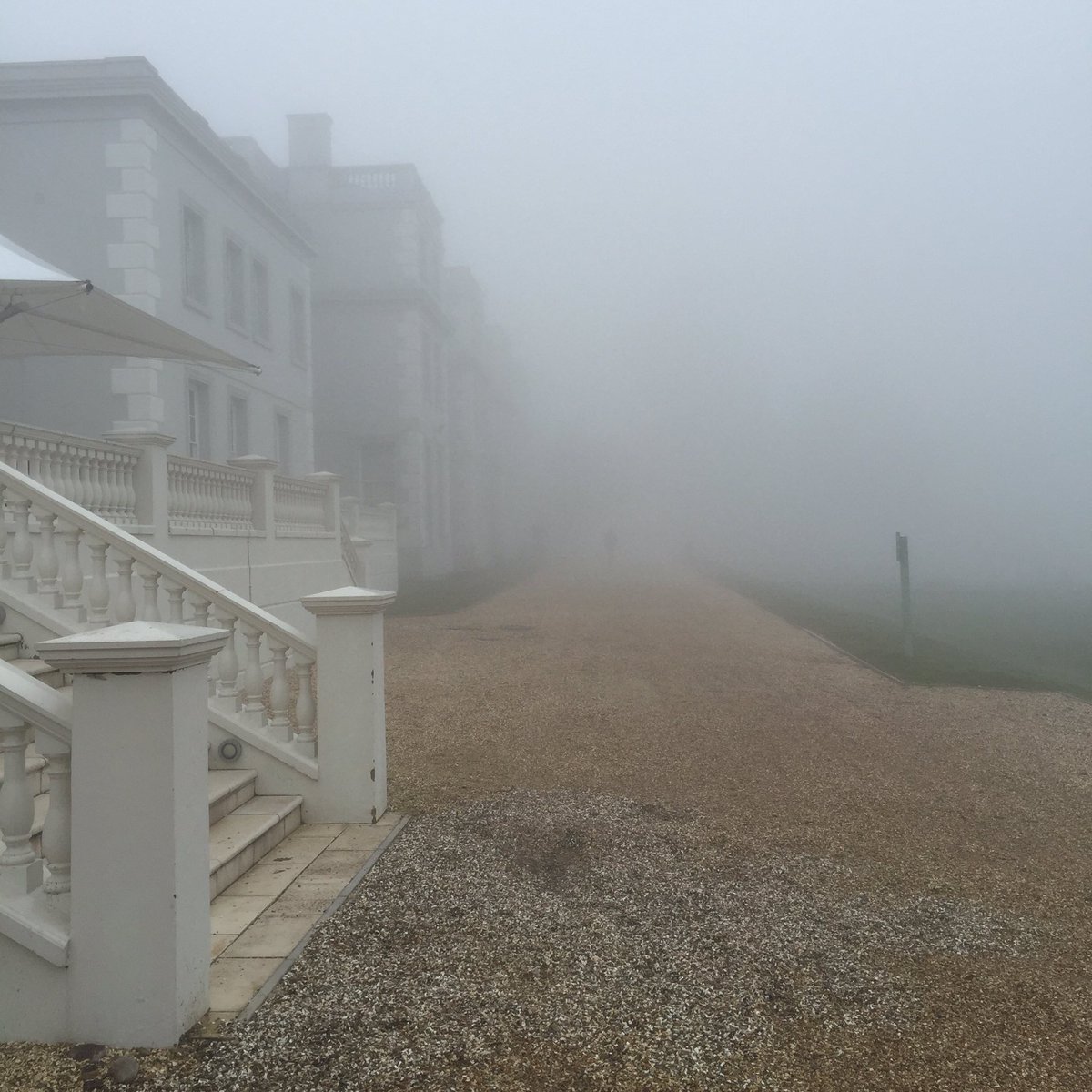 andrewarwas's tweet photo. Foggy, cold start to the morning on @Capco #scschool2016. Might need to borrow that hat @BenningSharon https://t.co/GLkw8NeSyt