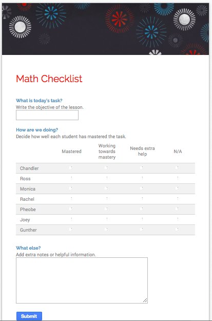 ClassTechTips's tweet photo. Google Forms Spotlight: Formative Assessment Checklists #edtech https://t.co/GFTYA6k7I2 https://t.co/ODyEh0qfha