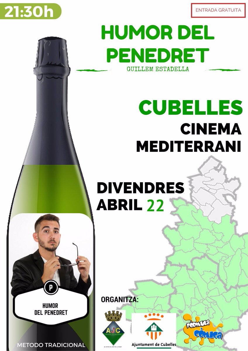 gestadella's tweet photo. BUM! Aquí tenéis el cartel de l'#HumorDelPenedret de las próximas actuaciones. La próxima en #Cubelles. Os gusta? https://t.co/6gv4OeMU0p