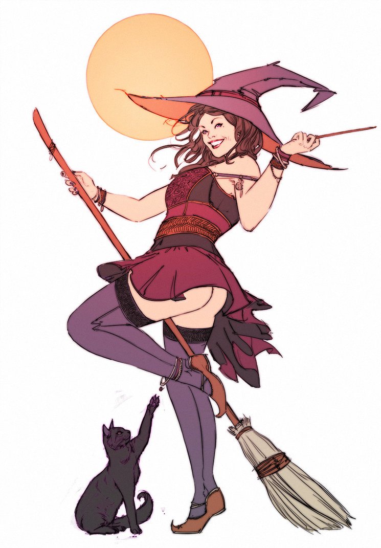 The_Stuart_H's tweet photo. I kinda love this Pinup style witch for my next Pathfinder character #GeekLife #NSFWMaybe https://t.co/tgCVFGHu9J