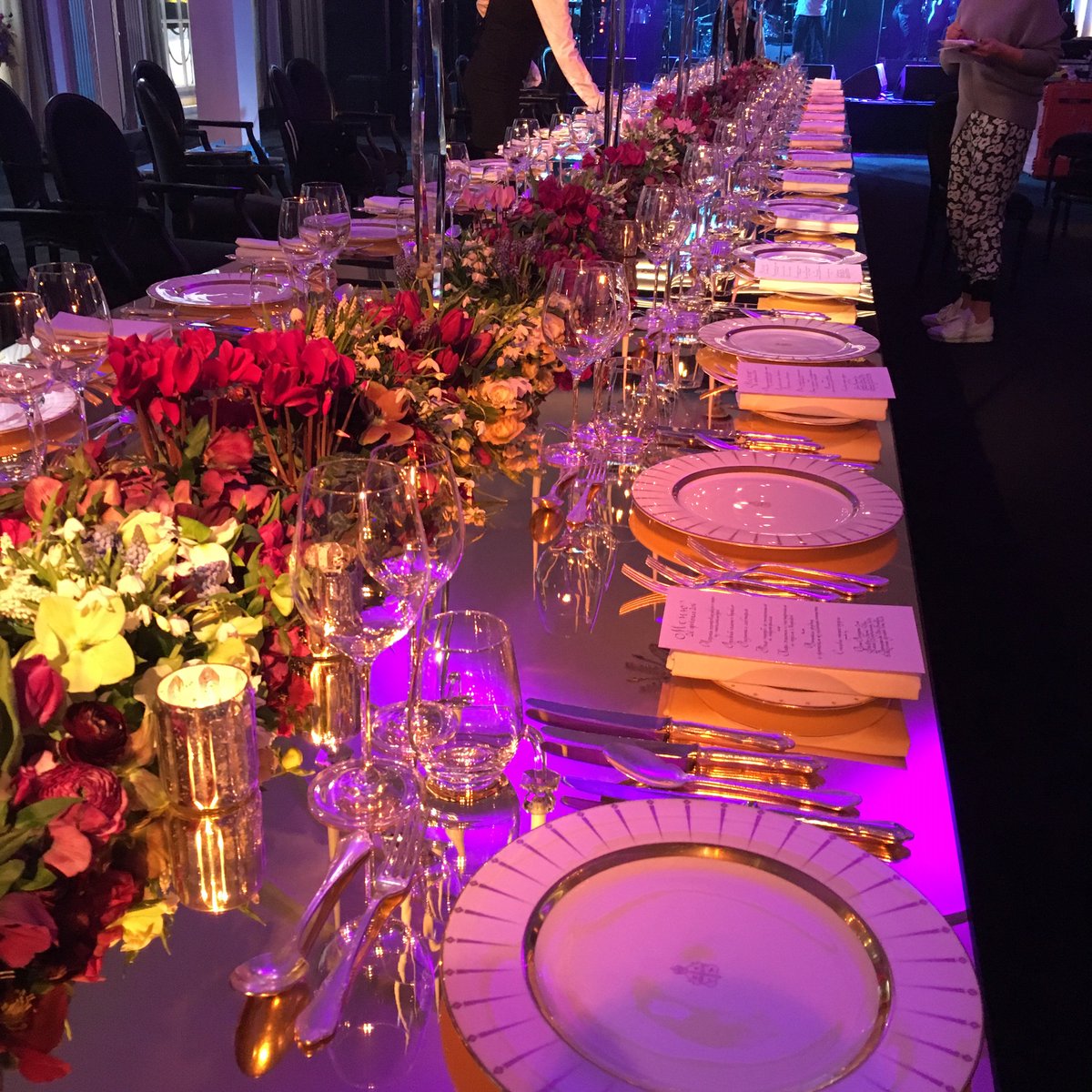 Floral and Table Arrangements for private party at <a href="/ClaridgesHotel/">Claridge’s</a> #flowers #luxevents #eventplanning #dinnerdance