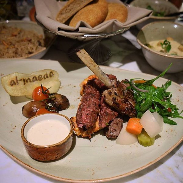 DubaiTravelBlog's tweet photo. Arabic Mixed Grill w/ brown rice & rowas salad by #almaeda in @DoubleTreeJBR. One of their popular #arabicfood https://t.co/66y3MzGqmb