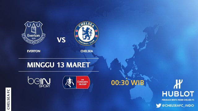 chelseafc_indo's tweet photo. Kami akan menghadapi Everton di perempat final FA Cup. Disiarkan oleh beIN Sports 1 pukul 00.30 WIB. #CFCIndo https://t.co/gZLZcFICNt