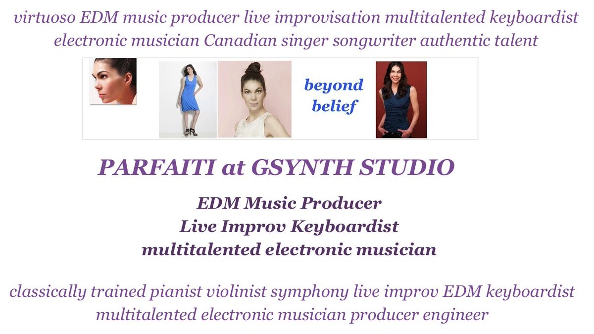 parfaitiplay's tweet photo. Parfaiti EDM Music Producer, Live Improv Keyboardist, Multitalented Electronic Musician https://t.co/ce5j2I5m22 https://t.co/8oGPLEajbS