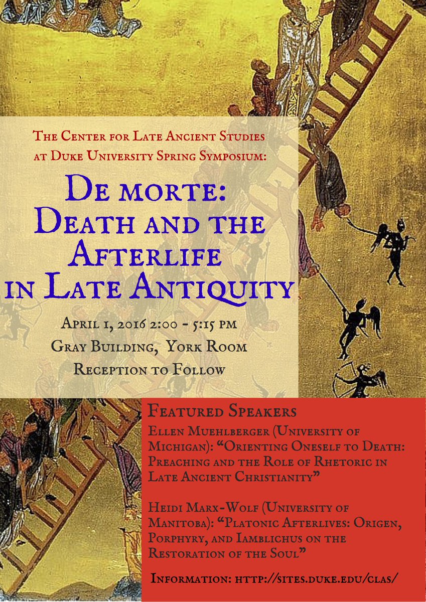 CLAS Spring Symposium 2016 - poster debut! April 1st! <a href="/dukereligion/">Duke Religious Studies</a> <a href="/DukeCJS/">DukeJewishStudies</a> <a href="/DukeDivinity/">Duke Divinity School</a> <a href="/DukeNews/">Duke News</a>